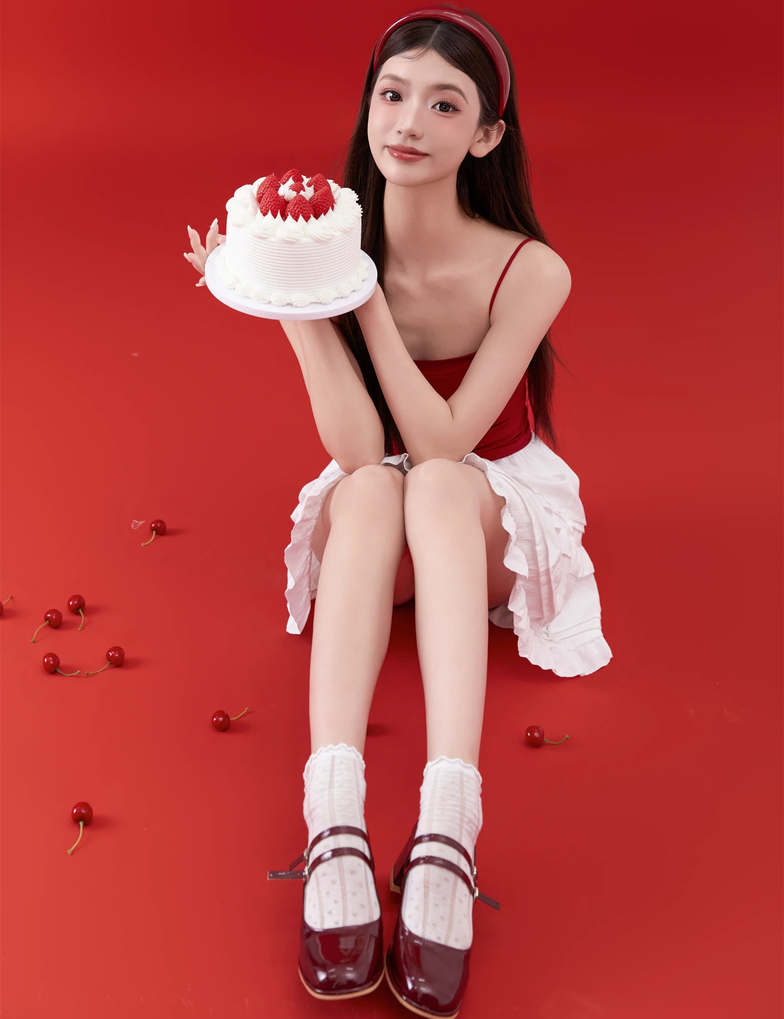 艺图语/艺图语/艺图语倾情呈现，27张高清写真，带你感受摄影棚里的文艺气息。可爱裙装，高挑身材，展现初恋女神的清纯与气质。女神范，气质美女，每一个细节都令人心动。感受艺图语牙牙子带来的甜美与清新，沉醉于这充满文艺气息的视觉盛宴。